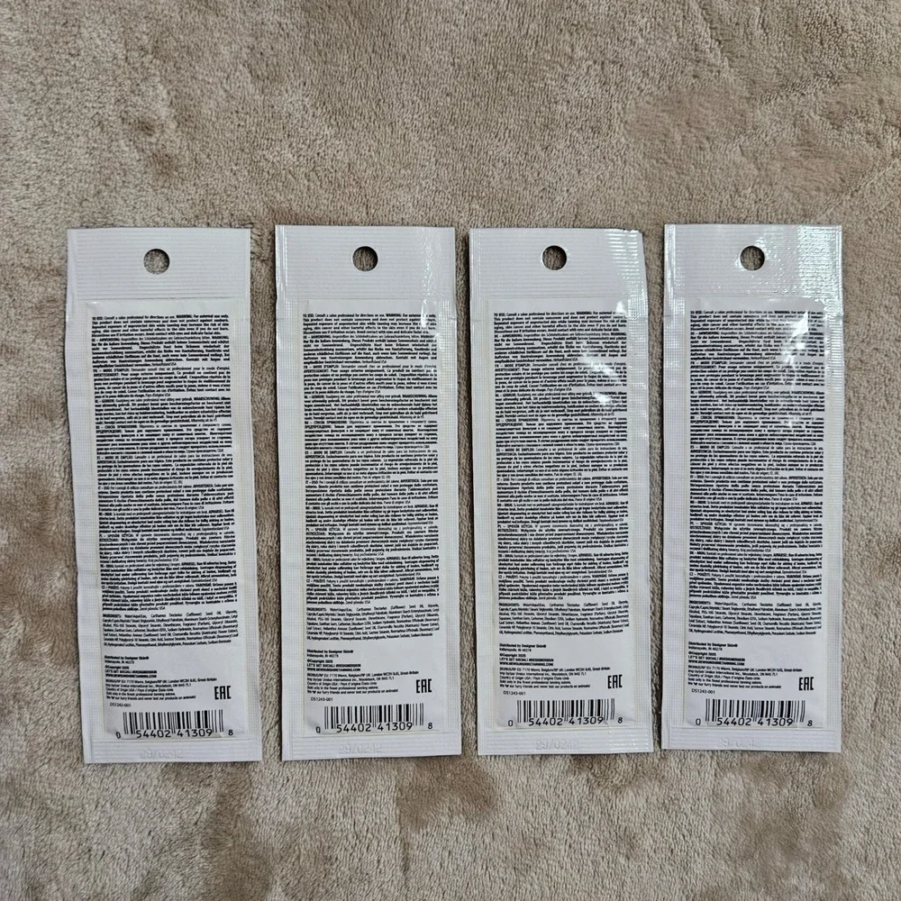 Designer Skin Divine Intensifier Tanning Lotion Packets 0.5oz Lot of 4